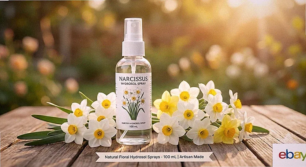 Authentic Paperwhite Narcissus Natural Scent and Hydrosol Body Face Spray 3.4 oz