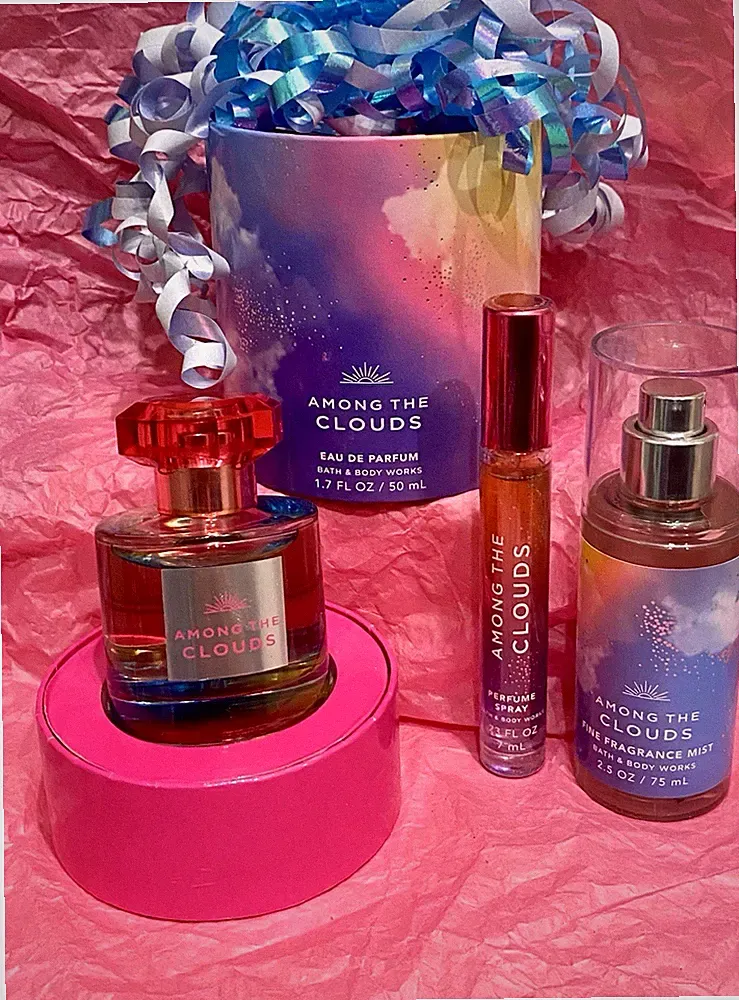 Bath & Body Works Among The Clouds EDP Perfume 3 pc Gift Set-RARE, 1.7oz & Minis