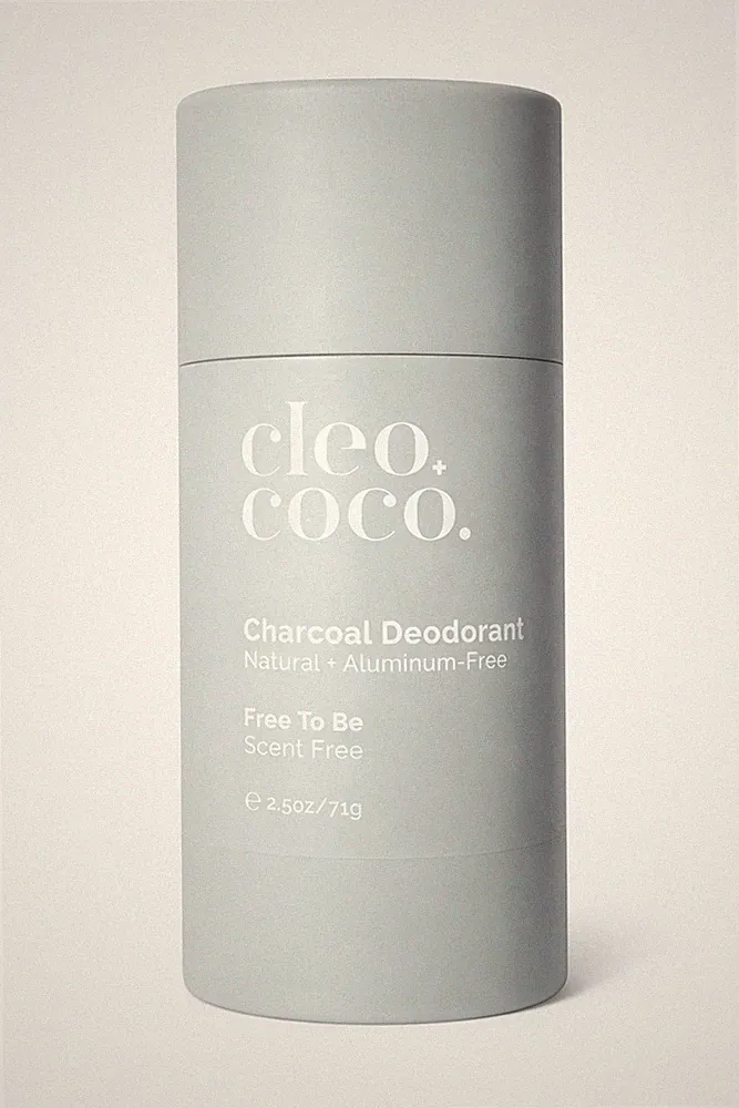 Cleo + Coco Charcoal Natural Deodorant Free To Be Scent Free 2.5 oz $15 MSRP NEW
