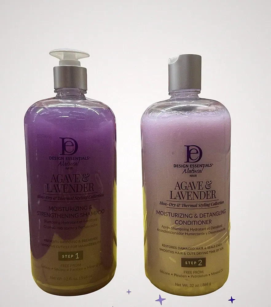 DESIGN Natural Agave & Lavender Hair Bath Shampoo& Conditioner (Step 1&2) 32oz