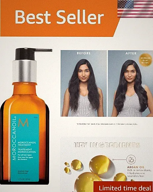 Fragrance Treatment Hair Oil - Smooths Frizz & Flyaways, 1.7 fl oz