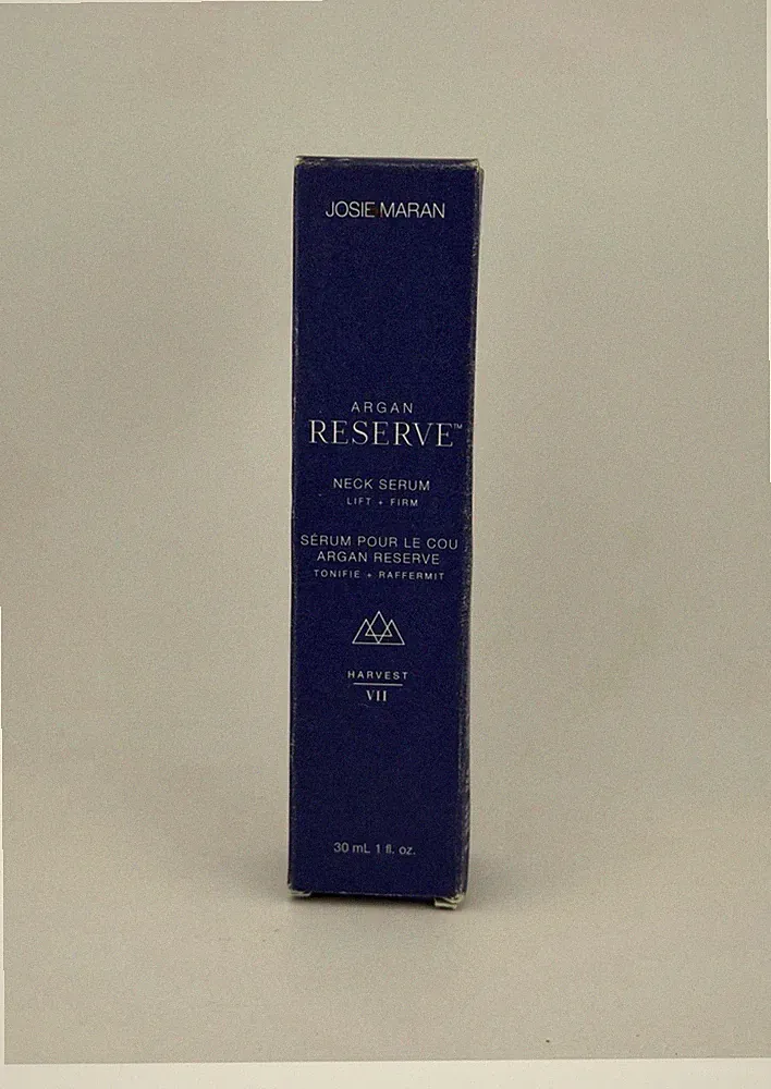 Josie Maran Argan Reserve Harvest 7 Neck Serum Rollerball Lift Firm Wrinkle 1 oz