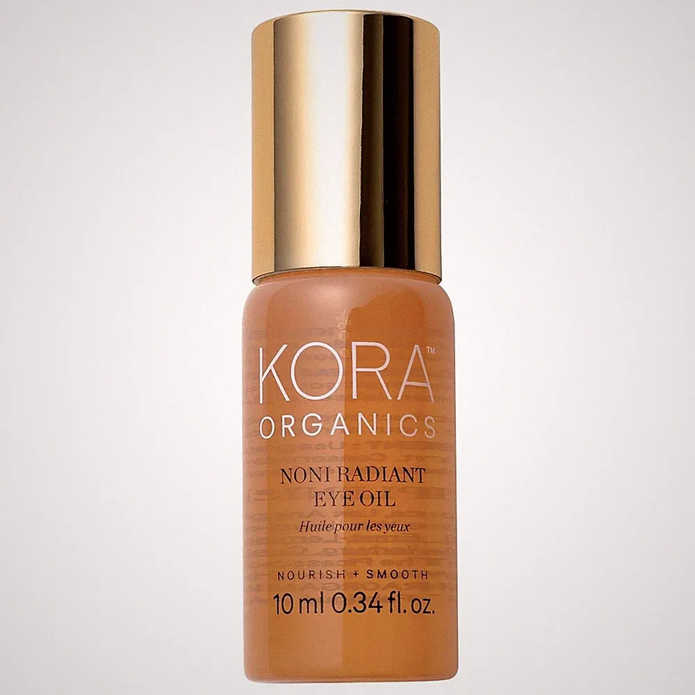 KORA Organics Noni Radiant Eye Oil with Rose Quartz Roller Ball Applicator, U...