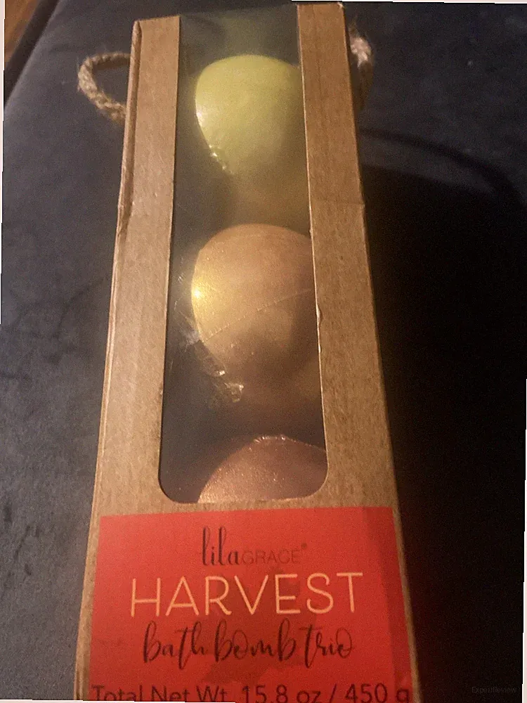 Lila Grace Harvest Bath Bombs Trio Ginger Pear Pumpkin Harvest Apple Cinnamon