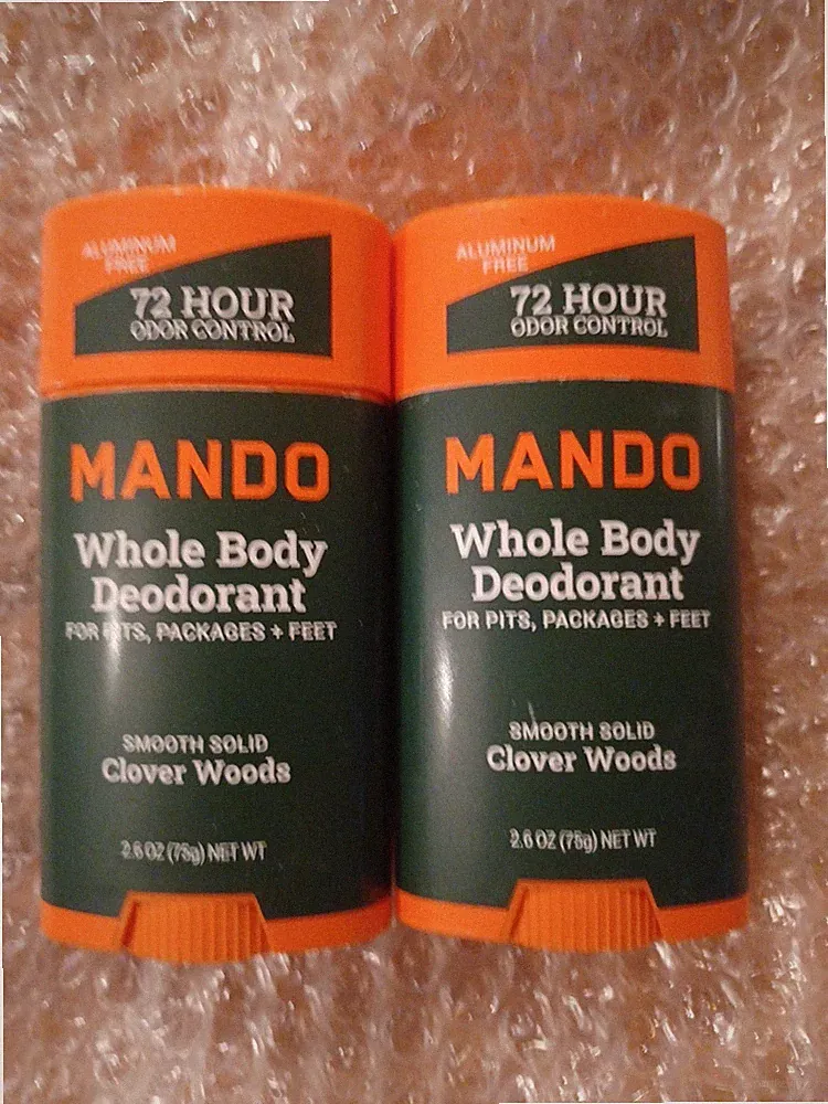Mando 2x Whole Body Deodorant Smooth Solid Clover Woods Scent