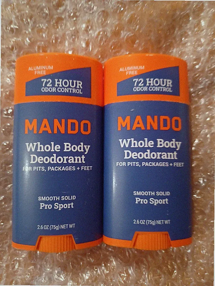 Mando Whole Body Deodorant Smooth Solid Pro Sport Scent 2 Pack