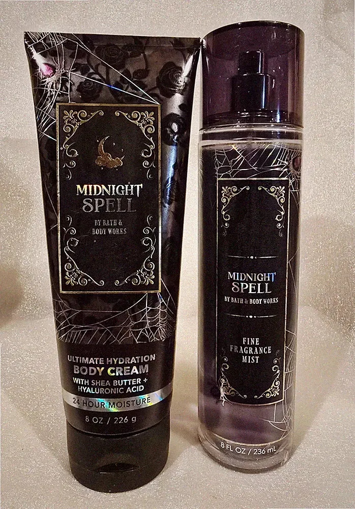 MIDNIGHT SPELL 2PC Gift Set Fragrance Mist + Body Cream Bath & Body Works NEW