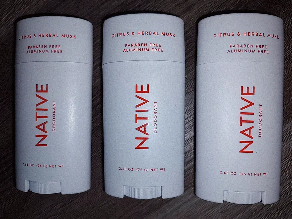 Native Deodorant Citrus & Herbal Musk Scent 2.65 oz - 3 PACK NEW SHIPS FAST