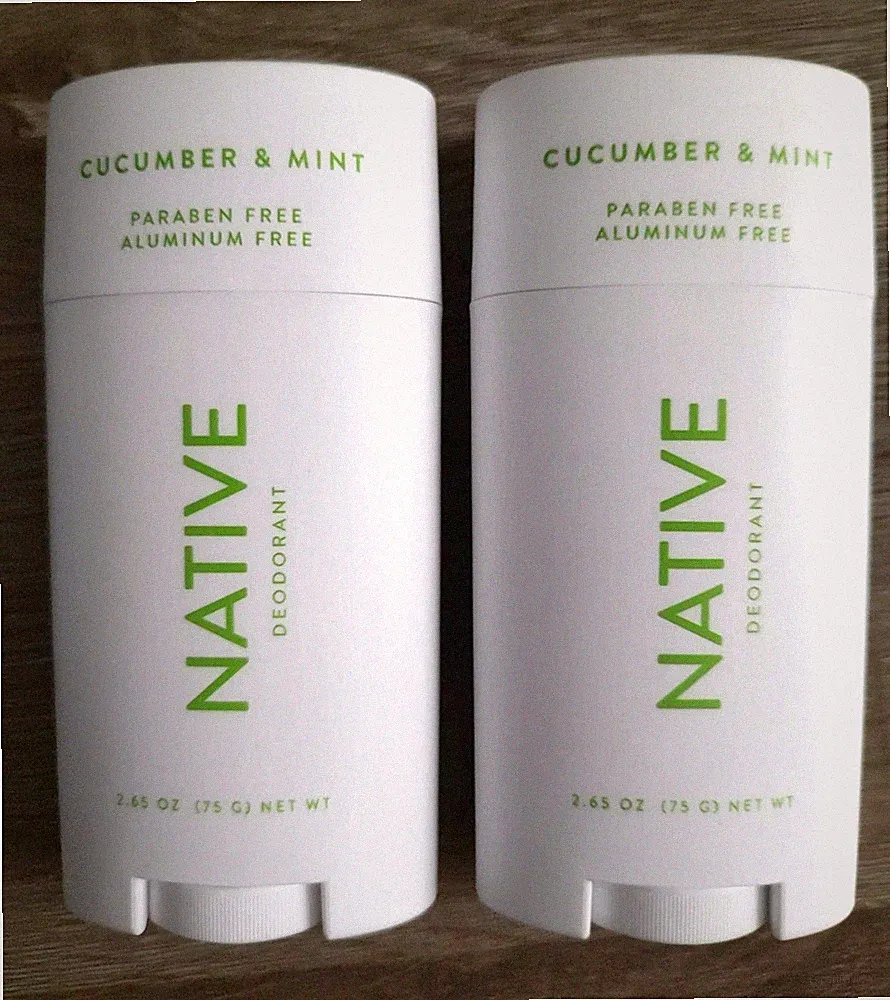 Native Deodorant Cucumber & Mint Scent 2.65 oz - 2 PACK NEW