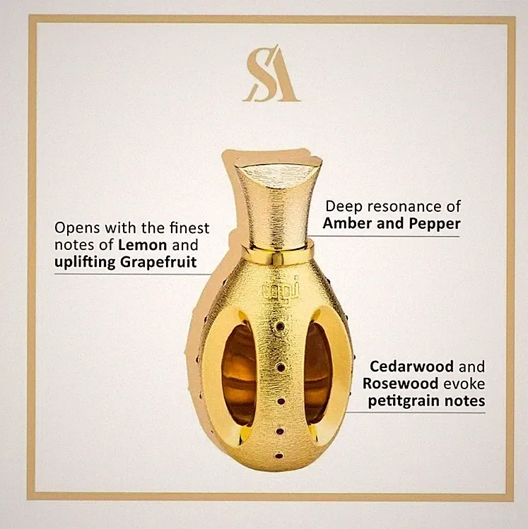 Swiss Arabian Nouf Eau De Parfum 1.7oz Citrus Spice Amber Cedarwood Pepper NIB