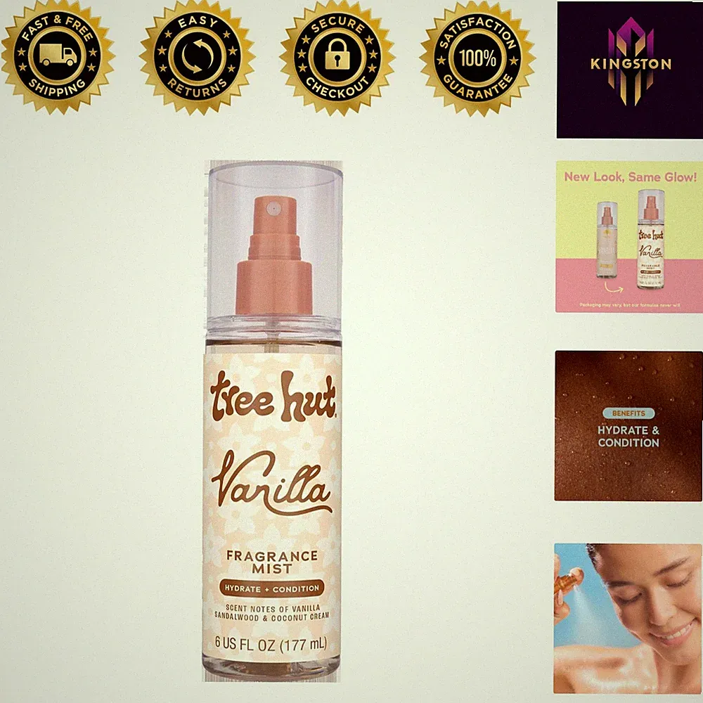 Versatile Vanilla Fragrance Mist - Daily Hydrating Spray for Body & Hair, 6 oz